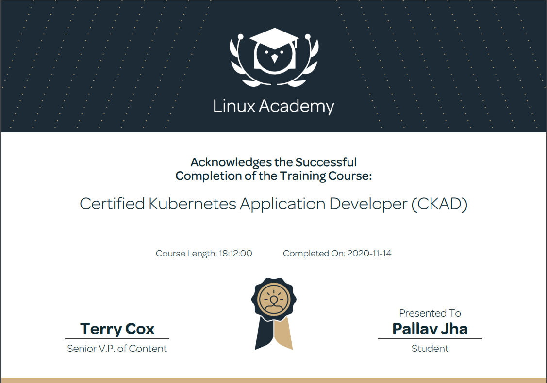 Certified Kubernetes Application Developer (CKAD)